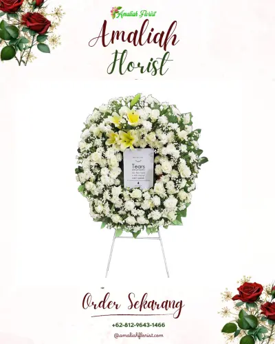 Krans Bunga Duka Cita di Caringin Kulon