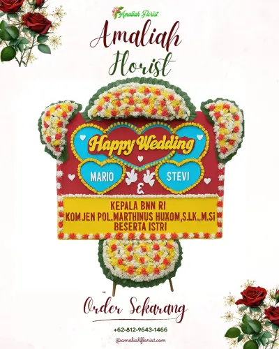 Karangan Papan Bunga Pernikahan di Caringin Kulon